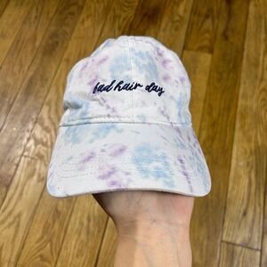 Home Free Tie Dye‎ Baseball Cap "Bad Hair Day" Embroidered Adjustable Strap